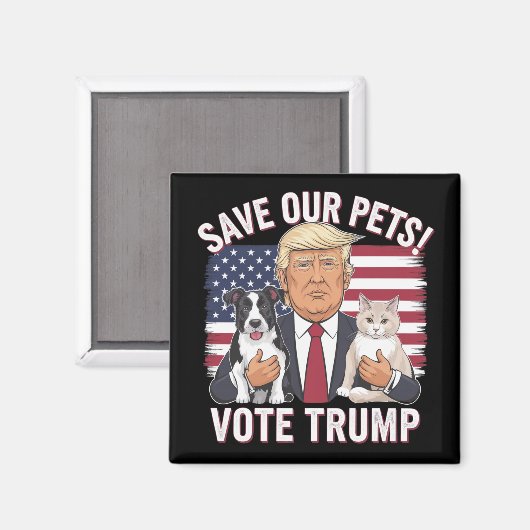 Wählen Sie Trump Rettete unsere Haustiere Katzen H Magnet (Vorderseite/Rückseite)