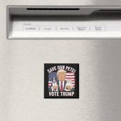 Wählen Sie Trump Rettete unsere Haustiere Katzen H Magnet (In Situ (Geschirrspüler))