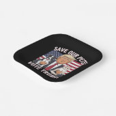 Wählen Sie Trump Rettete unsere Haustiere Katzen H Pappteller (Gewinkelt)