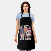 Wählen Sie Trump Rettete unsere Haustiere Katzen H Schürze (Getragen)