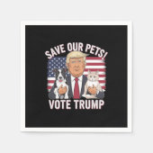 Wählen Sie Trump Rettete unsere Haustiere Katzen H Serviette (Vorderseite)