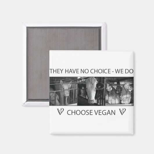 Wählen Sie Vegan Magnet (Vorderseite/Rückseite)
