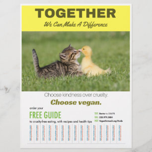 Wählen Sie Vegan-Plakat Flyer