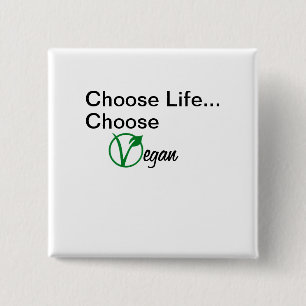 Wählen Sie veganen Knopf Button