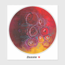 Wählen Sie weise: floraler Diecut-Aufkleber