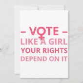 Wählen Sie wie ein Mädchen, von dem Ihre Rechte ab Einladung (Vorderseite)