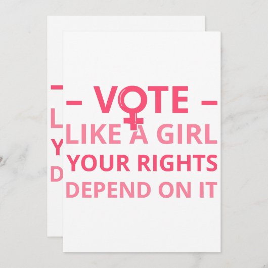 Wählen Sie wie ein Mädchen, von dem Ihre Rechte ab Einladung (Vorne/Hinten)