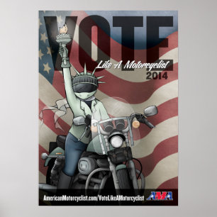 Wählen Sie wie ein Motorradfahrer Poster