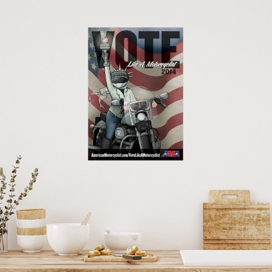 Wählen Sie wie ein Motorradfahrer Poster (Küche)