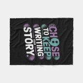 Wählen Sie zum Schreiben Ihrer Geschichte Suizid P Fleecedecke (Vorderseite (Horizontal))