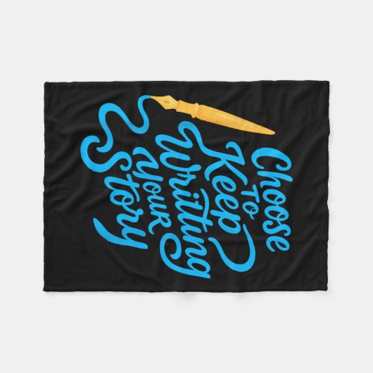 Wählen Sie zum Schreiben Ihrer Story inspirierende Fleecedecke (Vorderseite (Horizontal))