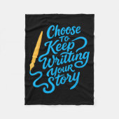 Wählen Sie zum Schreiben Ihrer Story inspirierende Fleecedecke (Vorderseite)