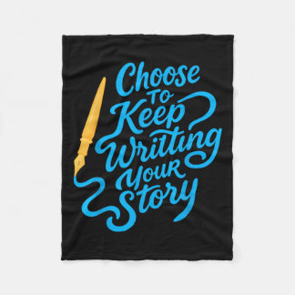 Wählen Sie zum Schreiben Ihrer Story inspirierende Fleecedecke