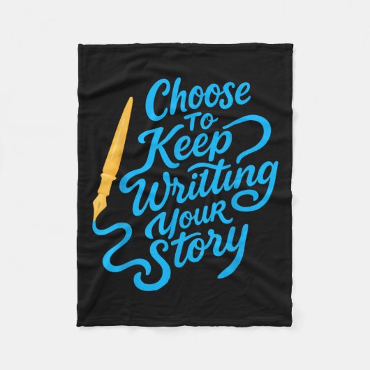 Wählen Sie zum Schreiben Ihrer Story inspirierende Fleecedecke (Vorderseite)