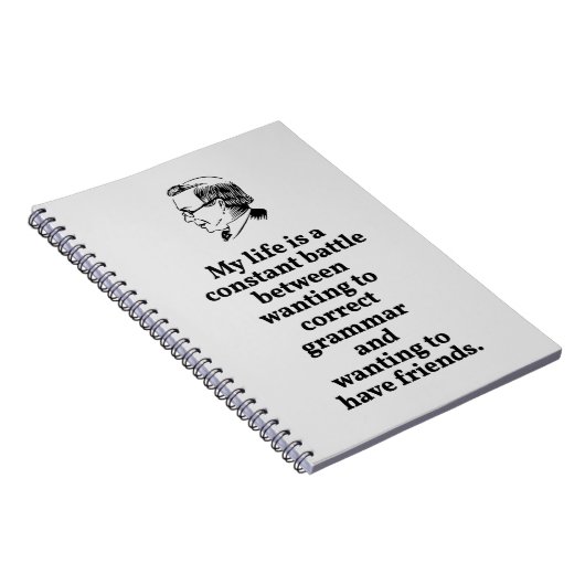 Wählen Sie zwischen dem richtigen Grammatikangebot Notizblock (Rechte Seite)