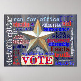 Wahlen sind wichtig. Stimme! WordArt™ Poster