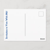 Wahlen wichtig - Einladung zur Abstimmung mit mir  Postkarte (Rückseite)