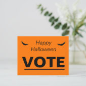 Wahlentscheidung Orangefarbene schwarze Halloween- Postkarte (Stehend Vorderseite)