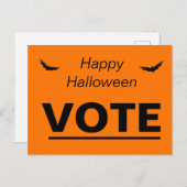 Wahlentscheidung Orangefarbene schwarze Halloween- Postkarte (Vorne/Hinten)