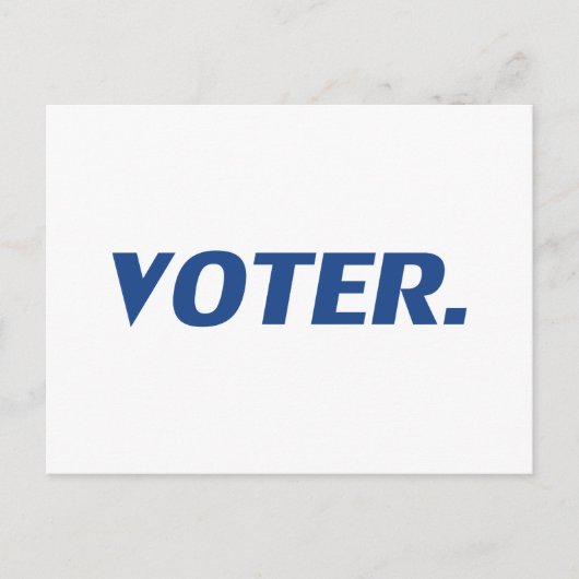 "Wähler" blau weiß Postkarte (Vorderseite)