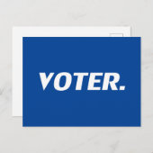 "Wähler" blau weiß Postkarte (Vorne/Hinten)