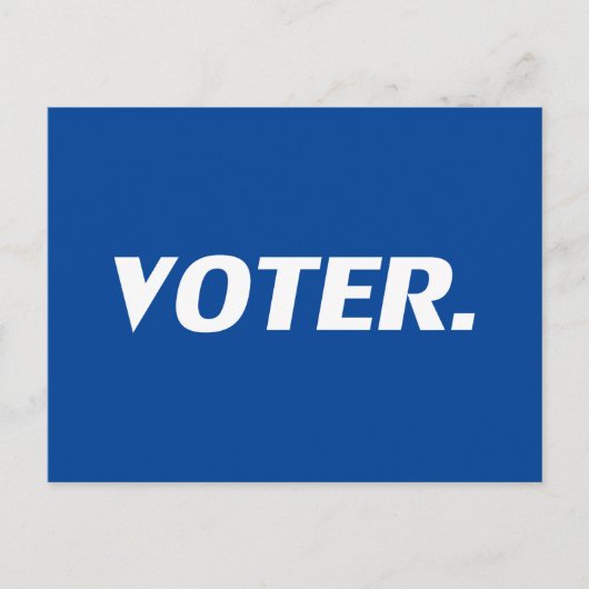 "Wähler" blau weiß Postkarte (Vorderseite)