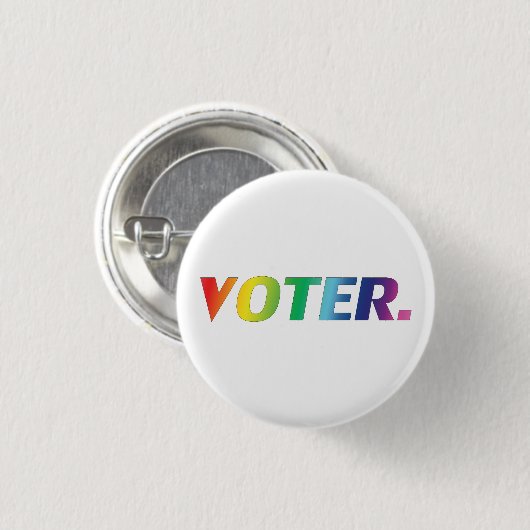"Wähler" Farben für lgbtq lgbt - Button (Vorne & Hinten)