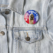 Wähler für Tierrechte Button (Beispiel)