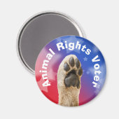 Wähler für Tierrechte Magnet (Vorderseite/Rückseite)