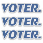 "Wähler" Primär blaue Buchstaben - 3 Aufkleber pro (Vorderseite)