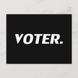 "Wähler" Schwarz-weiß Postkarte