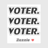 "Wähler" Schwarze Briefe - Aufkleber (Blatt)