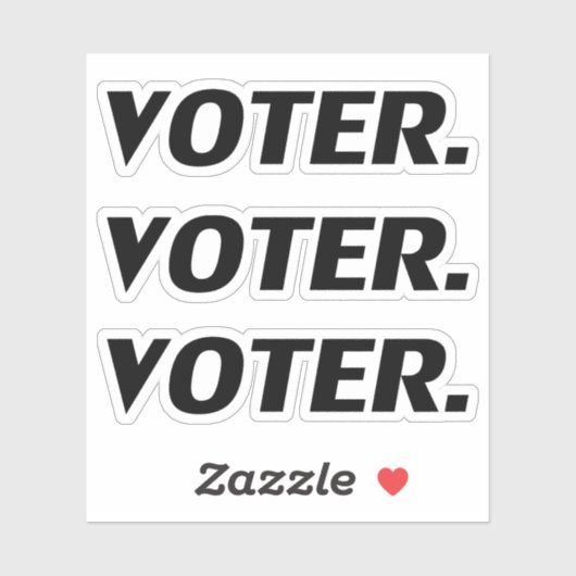 "Wähler" Schwarze Briefe - Aufkleber (Blatt)