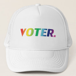 "Wähler" stolz auf Regenbogenfarben Truckerkappe