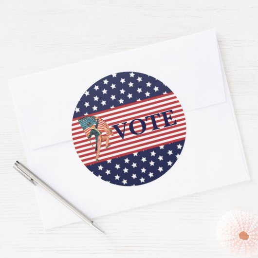Wähleraufkleber Runder Aufkleber (Umschlag)