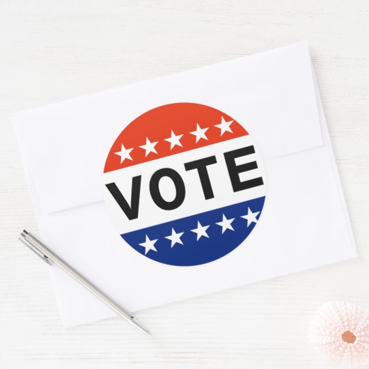 Wähleraufkleber Runder Aufkleber (Umschlag)