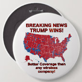 Wahlergebnis-Karte 2016 - Trumpf gewinnt Knopf Button (Vorne & Hinten)