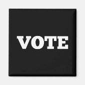 Wählermagnet mit schwarzem Hintergrund Magnet (Vorne)