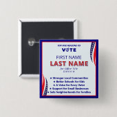 Wählername 2026 Einfache amerikanische Plattform Button (Vorne & Hinten)