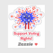 "Wählerrechte unterstützen!" Aufkleber für Noteboo (Blatt)