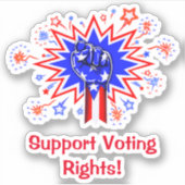 "Wählerrechte unterstützen!" Aufkleber für Noteboo (Vorderseite)
