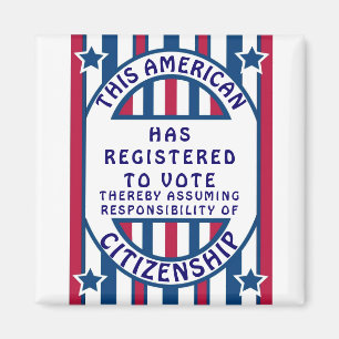 Wählerregistrierung Pride American Citizenship Magnet