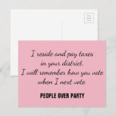 Wählerresist erinnern sich, Menschen über Party ab Postkarte (Vorne/Hinten)