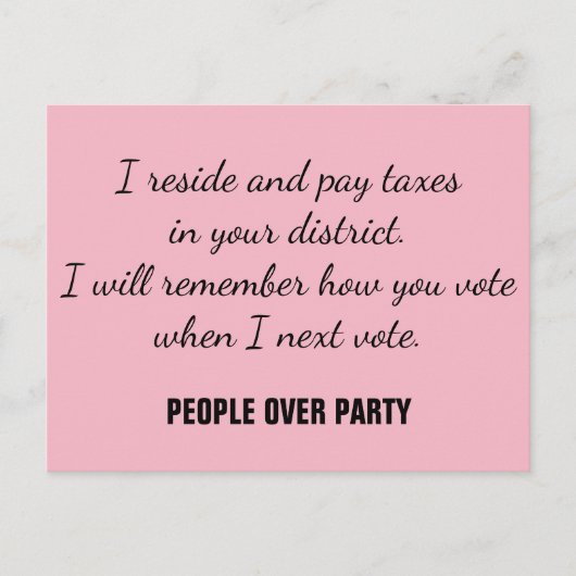 Wählerresist erinnern sich, Menschen über Party ab Postkarte (Vorderseite)