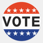 Wählersticker Runder Aufkleber (Vorderseite)