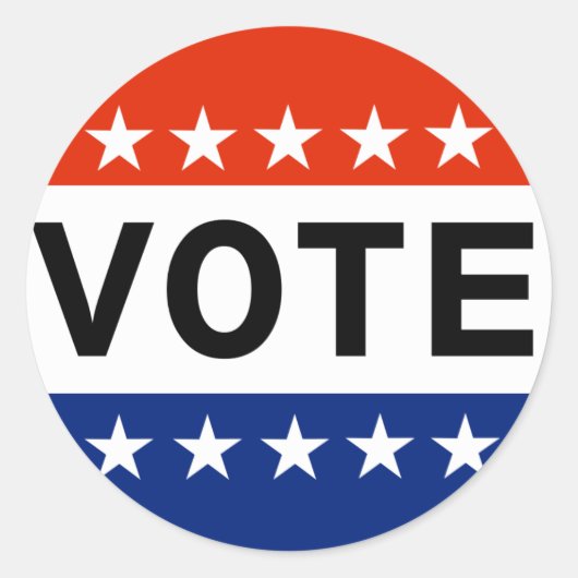 Wählersticker Runder Aufkleber (Vorderseite)