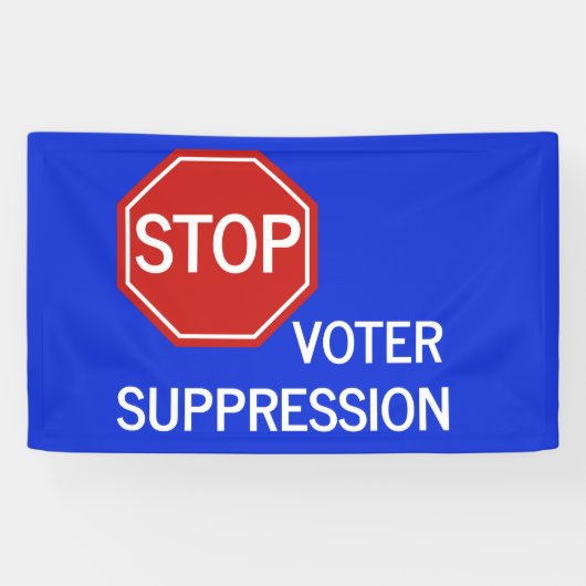 Wählerunterdrückungsbanner stoppen banner (Horizontal)