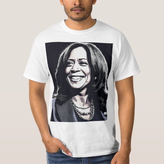 Wahlfieber! Abstimmung über den T - Shirt Kamala H (Vorderseite)