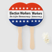 Wahlhelfer tun es für die Demokratie Fächer (Vorne und Hinten)