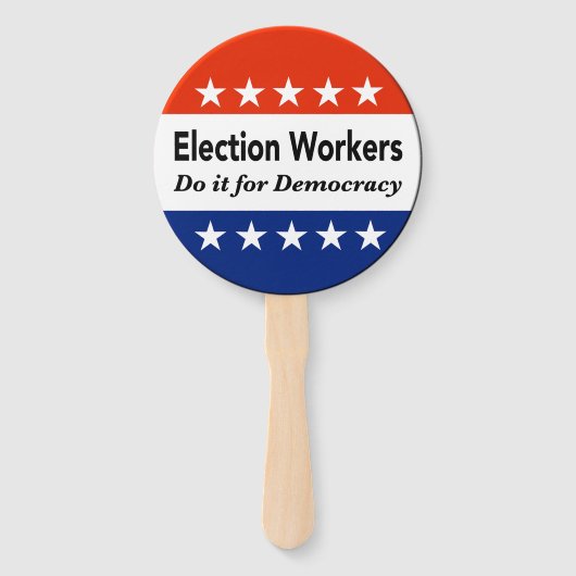 Wahlhelfer tun es für die Demokratie Fächer (Vorderseite)